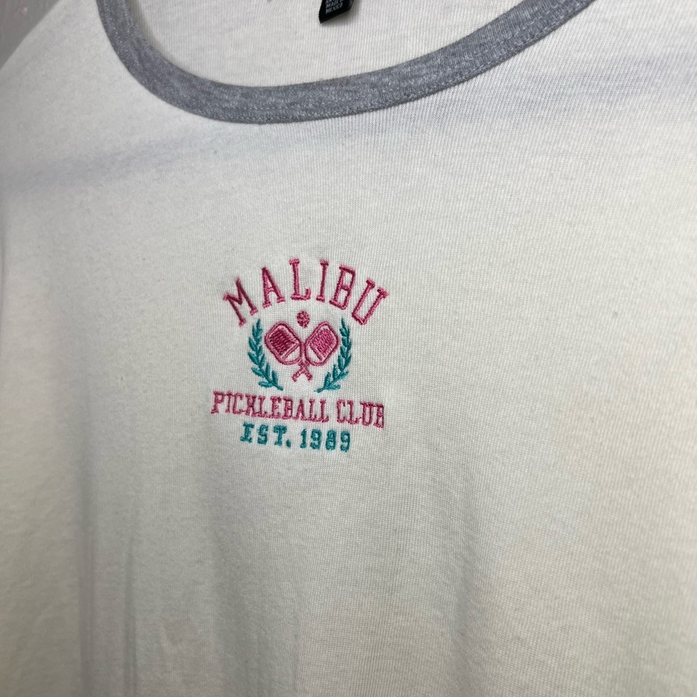 NWT Vinyl Icons Pickleball Cropped Tee - Picture 8 of 8